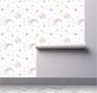 Imagem de Papel de parede menina unicórnio arco íris estrelas A68