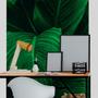 Imagem de Papel De Parede Painel 3D Folhas Bertalha Verde 1M