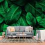 Imagem de Papel De Parede Painel 3D Folhas Botanica Verde Escuro 4M