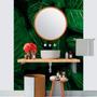 Imagem de Papel De Parede Painel 3D Folhas Ornamentais Verde 1,5M