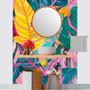 Imagem de Papel De Parede Painel 3D Folhas Tropicais Colorida 1,5M