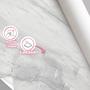 Imagem de Papel de Parede Painel 3D Mármore Carrara Branco 3,5M Revestimento Pedra Requinte Auto Colante