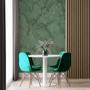 Imagem de Papel de Parede Painel 3D Mármore Carrara Verde Escuro 2M Revestimento Pedra Requinte Auto Colante