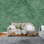 Imagem de Papel de Parede Painel 3D Mármore Carrara Verde Escuro 3M Revestimento Pedra Requinte Auto Colante