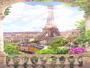 Imagem de Papel De Parede Paisagem Digital Sacada Eiffel Dah57