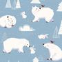 Imagem de Papel de Parede para Quarto de Menino Urso Polar 57x270cm
