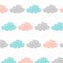 Imagem de Papel De Parede Para Sala E Quarto Infantil Autocolante Com Nuvens Coloridas