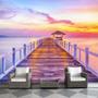 Imagem de Papel de Parede Pier Paisagem Mar Natureza Sala Painel - 100pcp