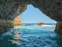 Imagem de Papel De Parede Praia Mar Céu Azul Caverna 3D Npr190