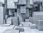 Imagem de Papel De Parede Profundo Mármore Cubos 3D At45