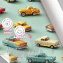 Imagem de Papel De Parede Quarto Menino Carros Verdes Infantil 18M