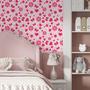 Imagem de Papel de Parede Vinílico Coração Borboleta Rosa Pink Menina Quarto 2.5m