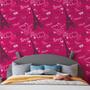 Imagem de Papel De Parede Vinílico Menina Paris Rosa Pink Teen Quarto  10m