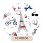 Imagem de Papel de Parede Vinílico Paris Torre Eiffel Teen Quarto 10m