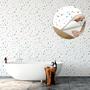 Imagem de Papel de Parede Vinílico Terrazzo Branco Sala Quarto 2.5m