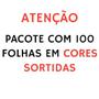 Imagem de Papel de Seda Pacote com 100 folhas e 10 Cores Sortidas