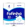 Imagem de Papel Higiênico Folha Simples Fofinho 16 pacotes com 4 rolos de 30 metros