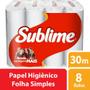 Imagem de Papel Higienico Folha Simples Sublime 8 Rolos