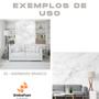 Imagem de Papel Parede Adesivo Mármore 5 Metros Envelopa Móvel Lavável Branco Preto Cimento Queimado Marmorizado Autocolante 3D