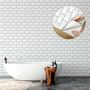Imagem de Papel Parede Adesivo Tijolinho Efeito Visual 3D Branco Sala Quarto 3m