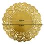 Imagem de Papel rendado doilies grande 33,5cm 60 un  dourado 