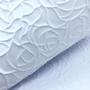 Imagem de Papel Textura Branco Floral Ref 2034