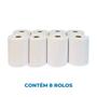 Imagem de Papel toalha bobina 100% celulose 20cm x 100m c/8 white paper