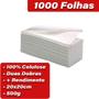 Imagem de Papel Toalha Interfolha Branco 100% Celulose Virgem 1000 Folhas