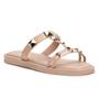 Imagem de Papete Godiva Casual Tiras Tachas Feminino Creme