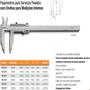 Imagem de Paquímetro Serviços Pesados Orelhas Internas - 0-400mm - Prof. Do Bico 100 mm