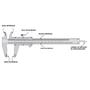 Imagem de Paquímetro Vernier de Aço Inoxidável - Precisão 0-150mm (0,02mm/0,001")