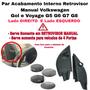 Imagem de Par Acabamento Interno Retrovisor Manual Volkswagen Gol G5 2009 2010 2011 2012 2013 4 Portas Original