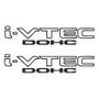 Imagem de Par Adesivos Civic I-vtec Dohc Carro Emblema Preto