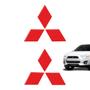 Imagem de Par Adesivos Mitsubishi Asx 2012 Emblema Vermelho Genérico