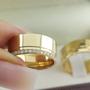 Imagem de Par alianças de ouro legítimo 18k 8mm 20 gramas