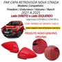 Imagem de Par Capa Retrovisor Fiat Nova Strada 2021 2022 2023 2024 2025 Vermelho Monte Carlo Com Furo Original