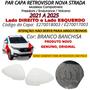 Imagem de Par Capa Retrovisor Nova Strada Branco Banchisa Com Furo 2021 2022 2023 2024 2025 Original