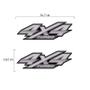 Imagem de Par De Adesivos 4x4 Hilux Turbo Flex 2016/2020 Emblema Cinza