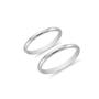 Imagem de Par de aliança aço prata namoro anel de compromisso inoxidável finas 3mm