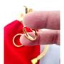 Imagem de Par de alianças dourada namoro anel de compromisso finas em 3mm