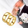Imagem de Par De Alianças Tungstênio 8mm Ouro 18k Casamento Noivado