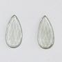 Imagem de Par de Ametista Verde Natural Facetado Rose Cut Formato Gota Dimensões (LxC) 31x14 mm