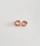 Imagem de Par de Brinco Argola fecho click com Zirconias banhado ouro rose