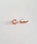 Imagem de Par de Brinco Argola fecho click com Zirconias banhado ouro rose