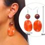 Imagem de Par de brinco feminino com estilo elegante artesanal feitos com miçangas e entremeios