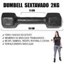 Imagem de Par de Dumbbell Halter Sextavado Pintado - 2kg - Consport