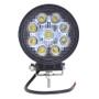 Imagem de Par de Farol de Milha LED Branco 9 Leds Redondo Universal - 27W 6000K 12/24V Bivolt 9-60V