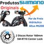 Imagem de Par De Freio Hidráulico Shimano Mt200 + Discos Rt10-160mm