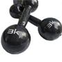 Imagem de Par De Halter Bola Cotonete Ahead Sports Preto 3Kg