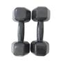 Imagem de Par de Halter Dumbell Sextavado Revestido e Texturizado Ahead Sports - 10kg Preto